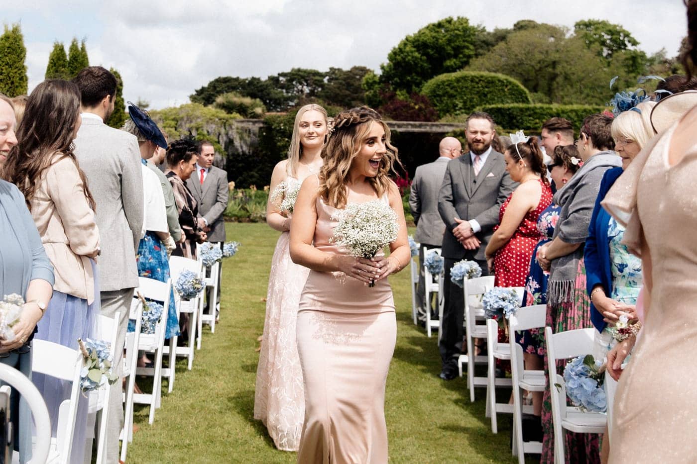 abbeywood estate outdoor wedding ceremony in cheshire