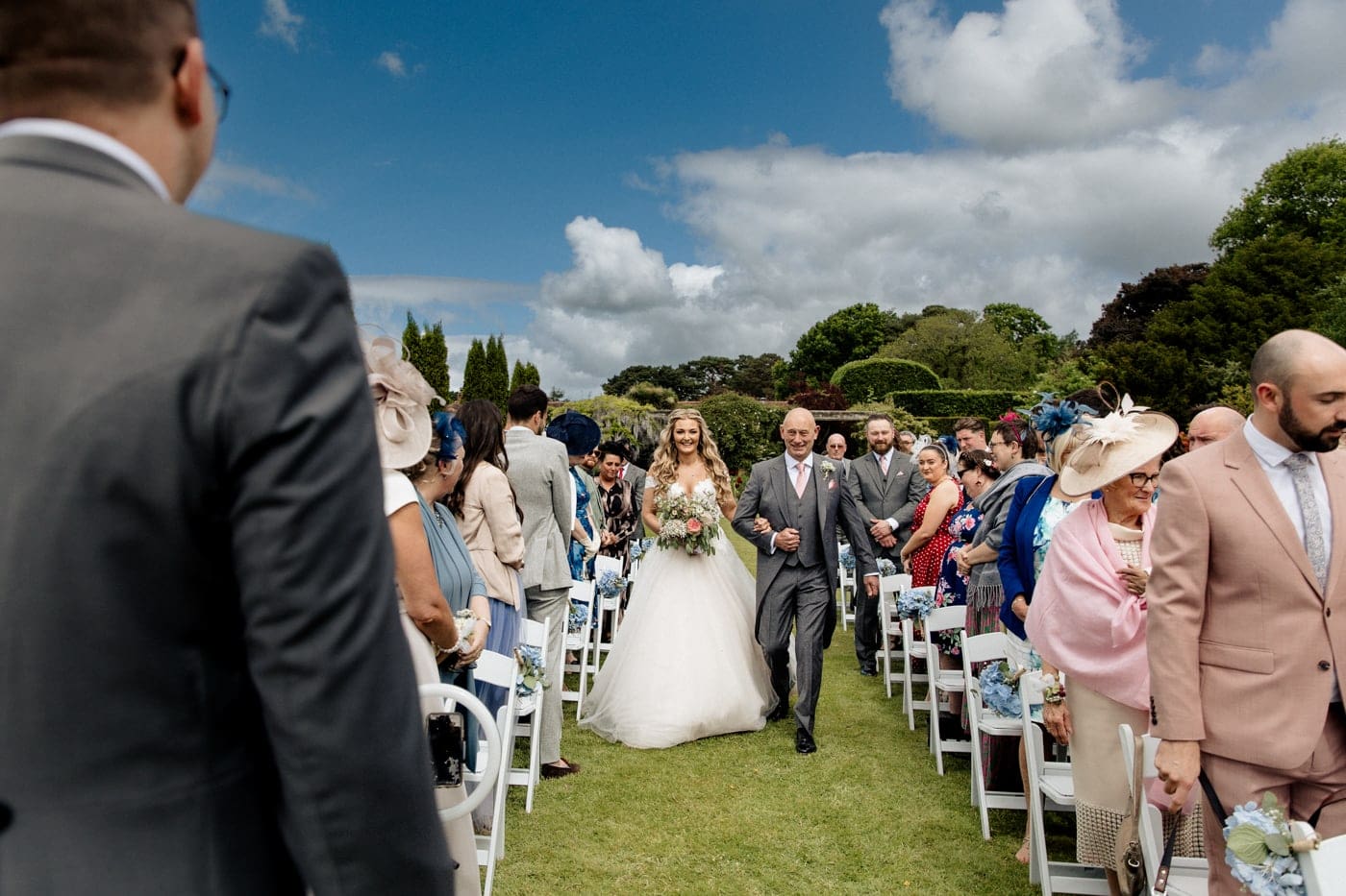 abbeywood estate outdoor wedding ceremony in cheshire