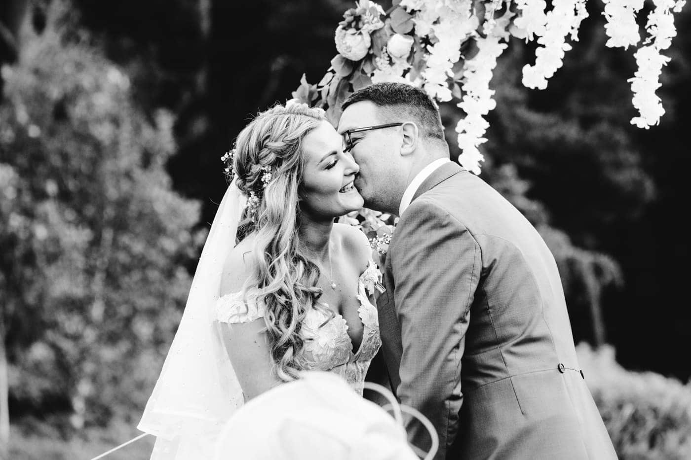 abbeywood estate outdoor wedding ceremony in cheshire