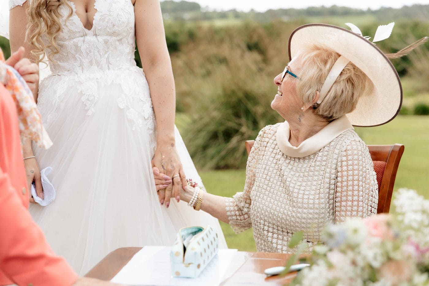 abbeywood estate outdoor wedding ceremony in cheshire