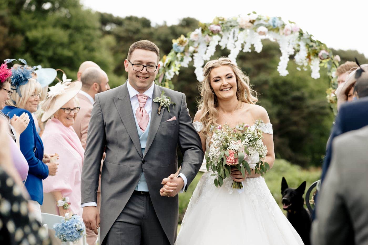 abbeywood estate outdoor wedding ceremony in cheshire