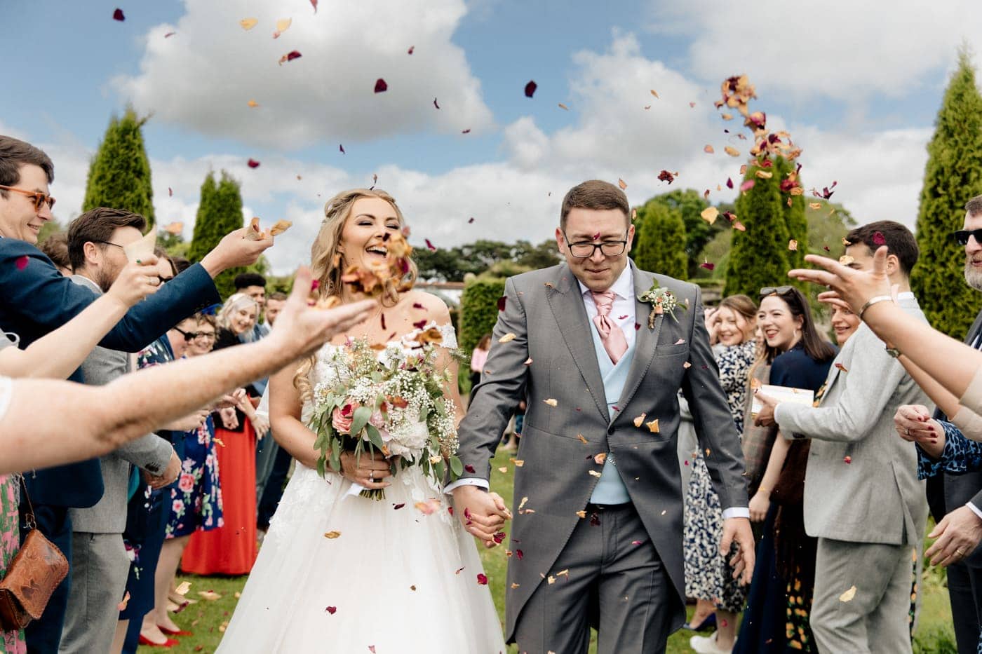 abbeywood estate outdoor wedding ceremony in cheshire