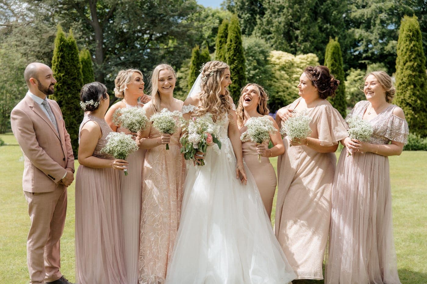 abbeywood estate outdoor wedding ceremony in cheshire