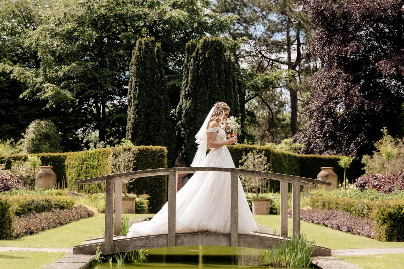abbeywood estate outdoor wedding ceremony in cheshire