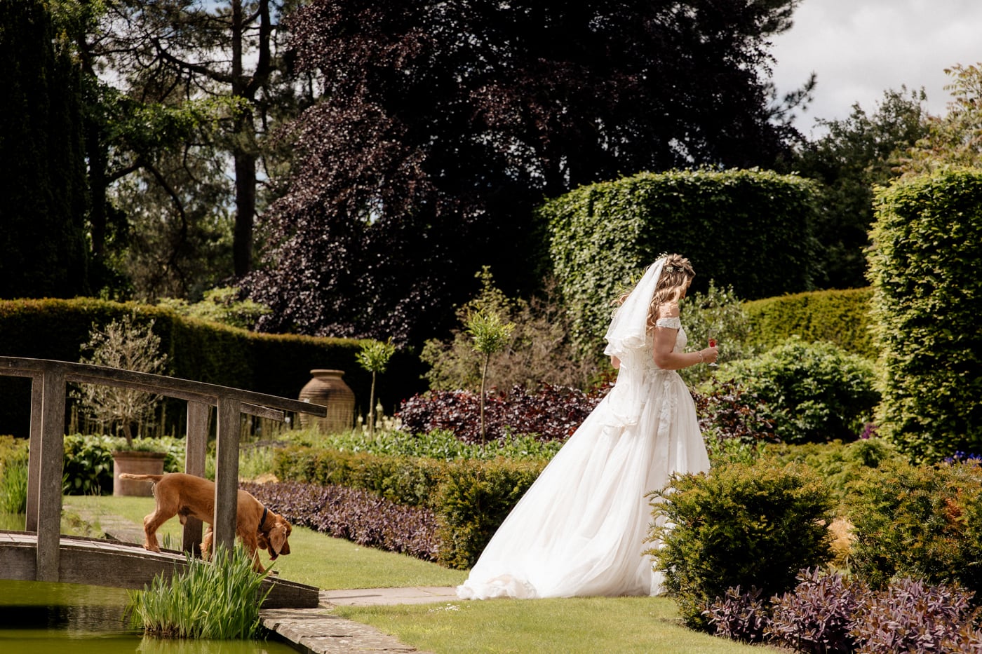 abbeywood estate outdoor wedding ceremony in cheshire