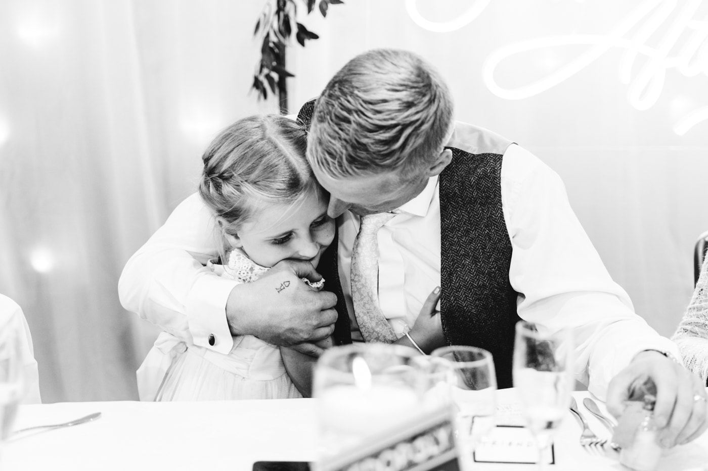 candid wedding photography taken during the speeches and outside in the grounds of heaton house farm in cheshire