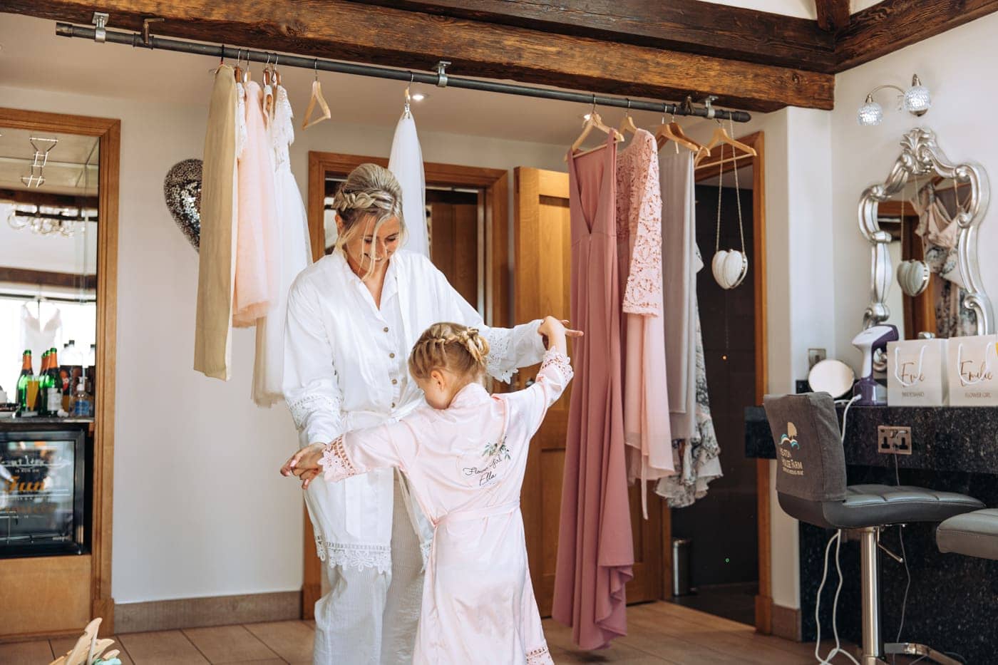 bridal preparations at heaton house farm