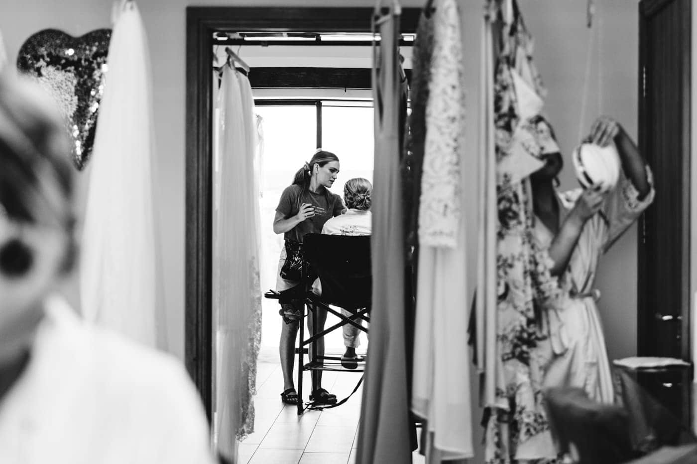 bridal preparations at heaton house farm