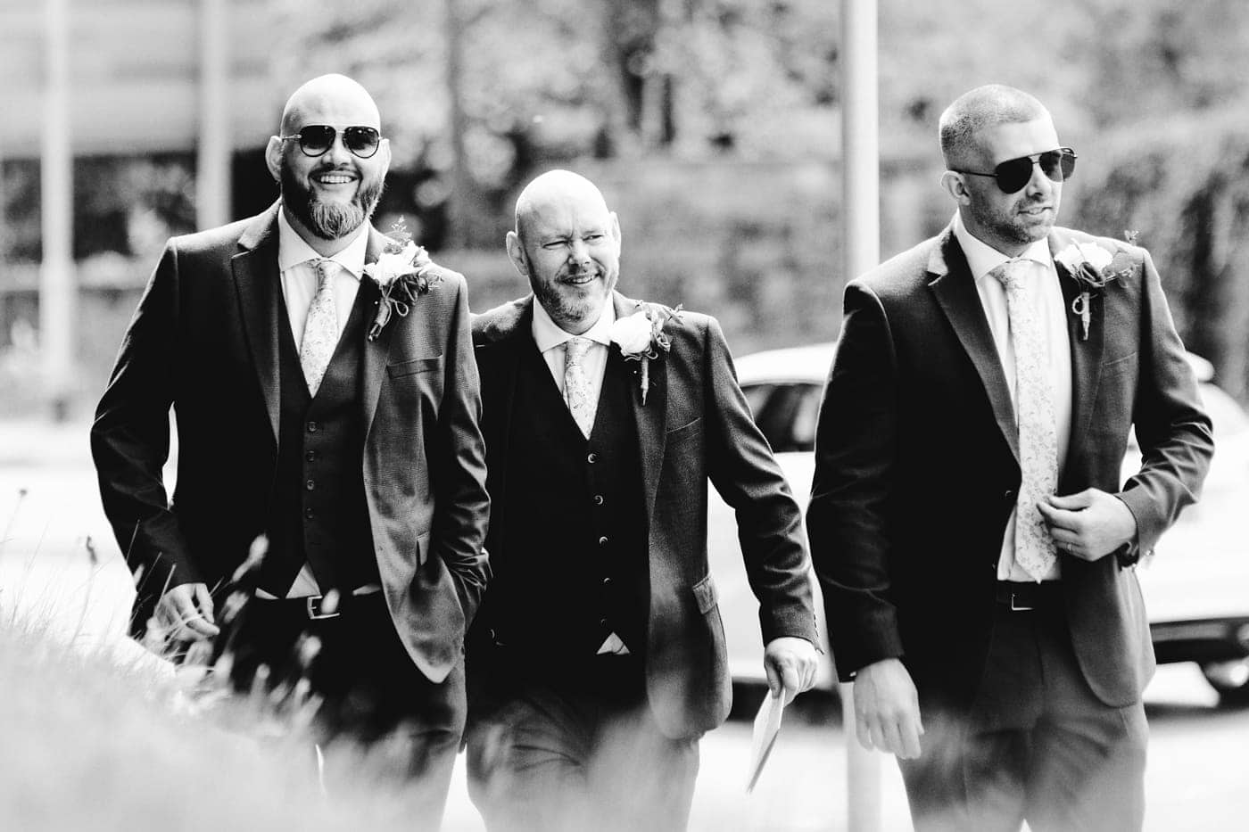 boys walking to the church