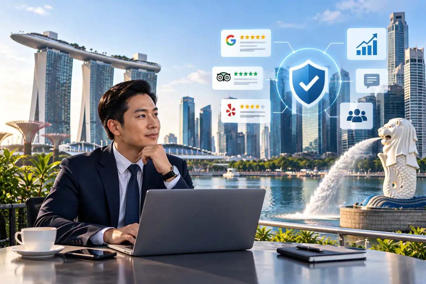 Online reputation management Singapore — monitoring Google, TripAdvisor and Yelp ratings from a Singapore office