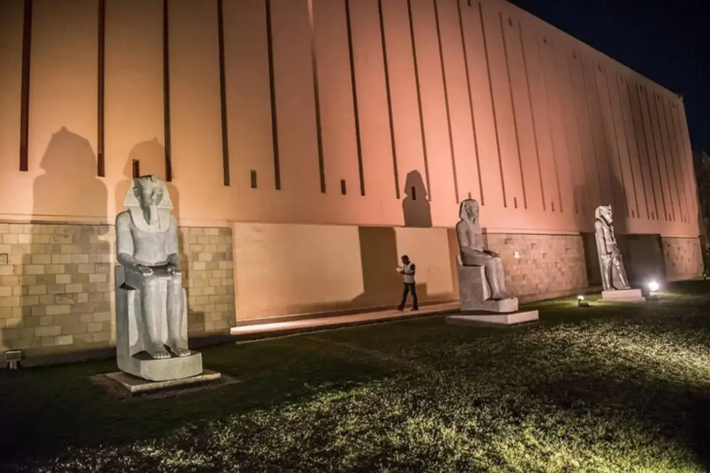 Luxor Museum illuminated during the evening