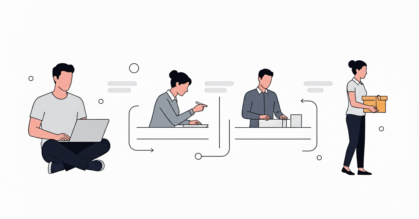 Illustration: Integrierte Werbetechnik-Lösungen verbinden Design, Produktion und Lieferung in einem nahtlosen Prozess