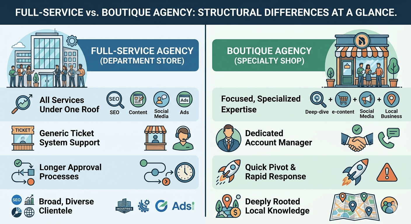 Full-Service Agencies vs. Boutique Firms