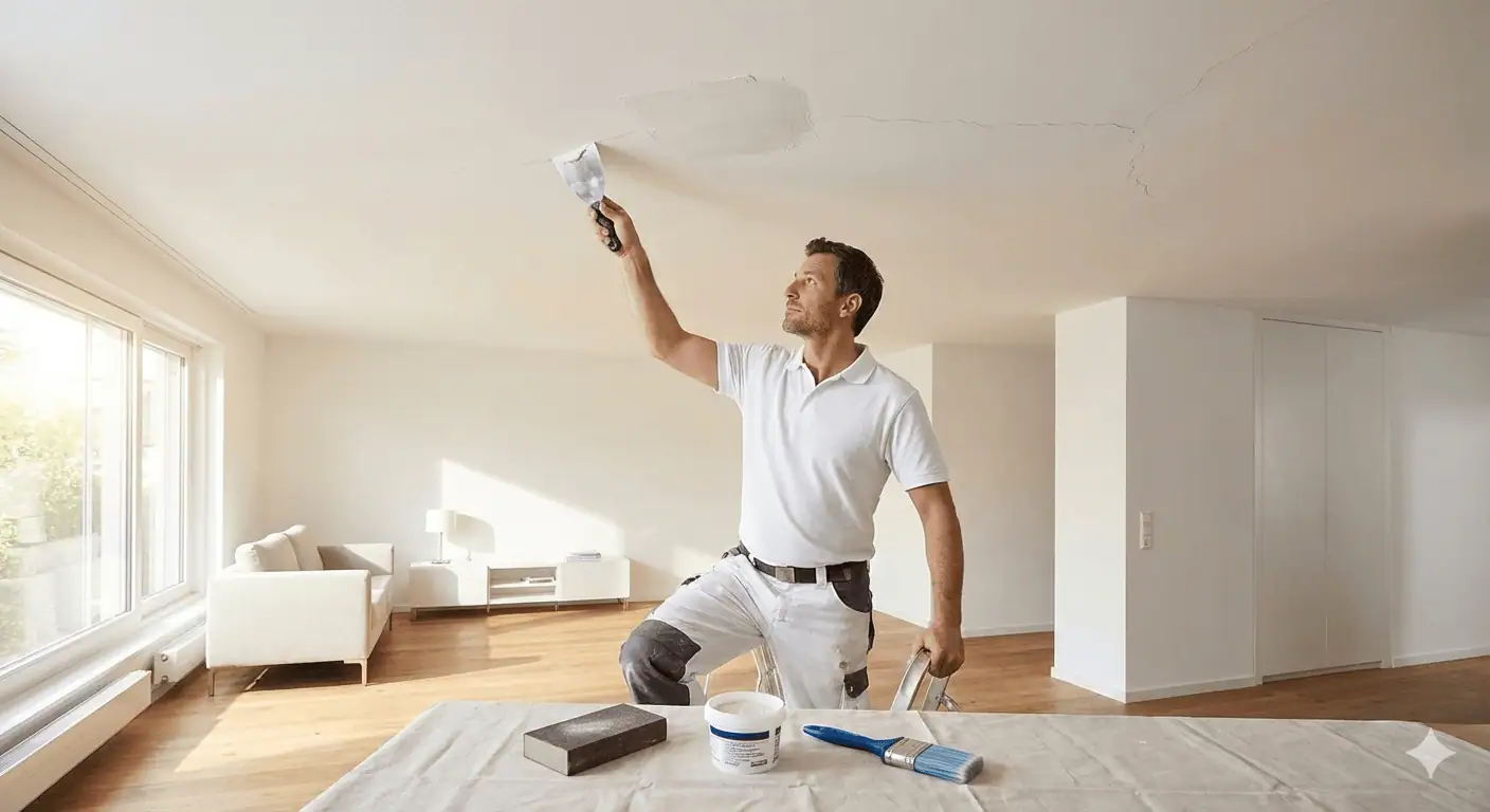 best way to patch ceiling cracks