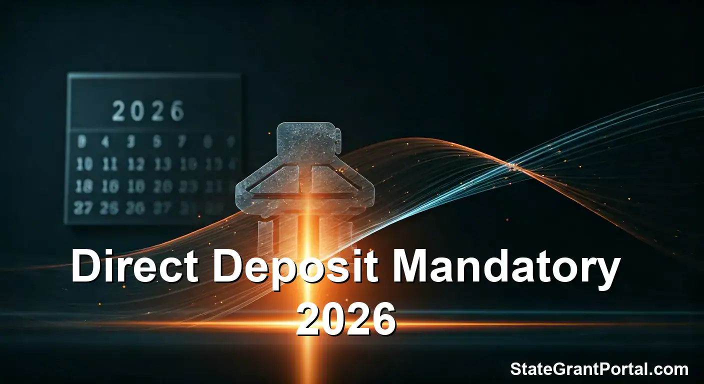 3D illustration showing a paper check dissolving into digital pixels, representing the IRS transition to mandatory direct deposit in 2026.