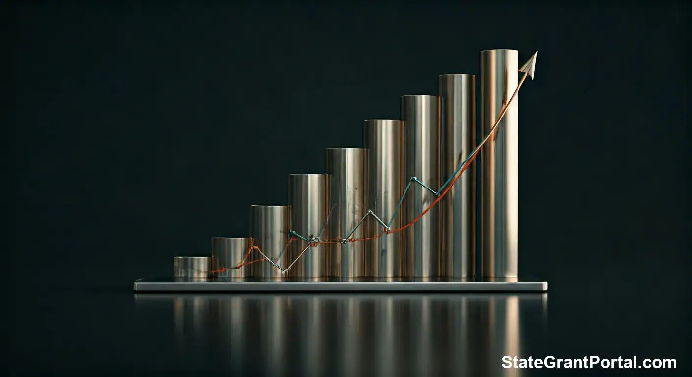 Rising economic chart showing inflation and need for $2000 4th Stimulus relief in 2026.