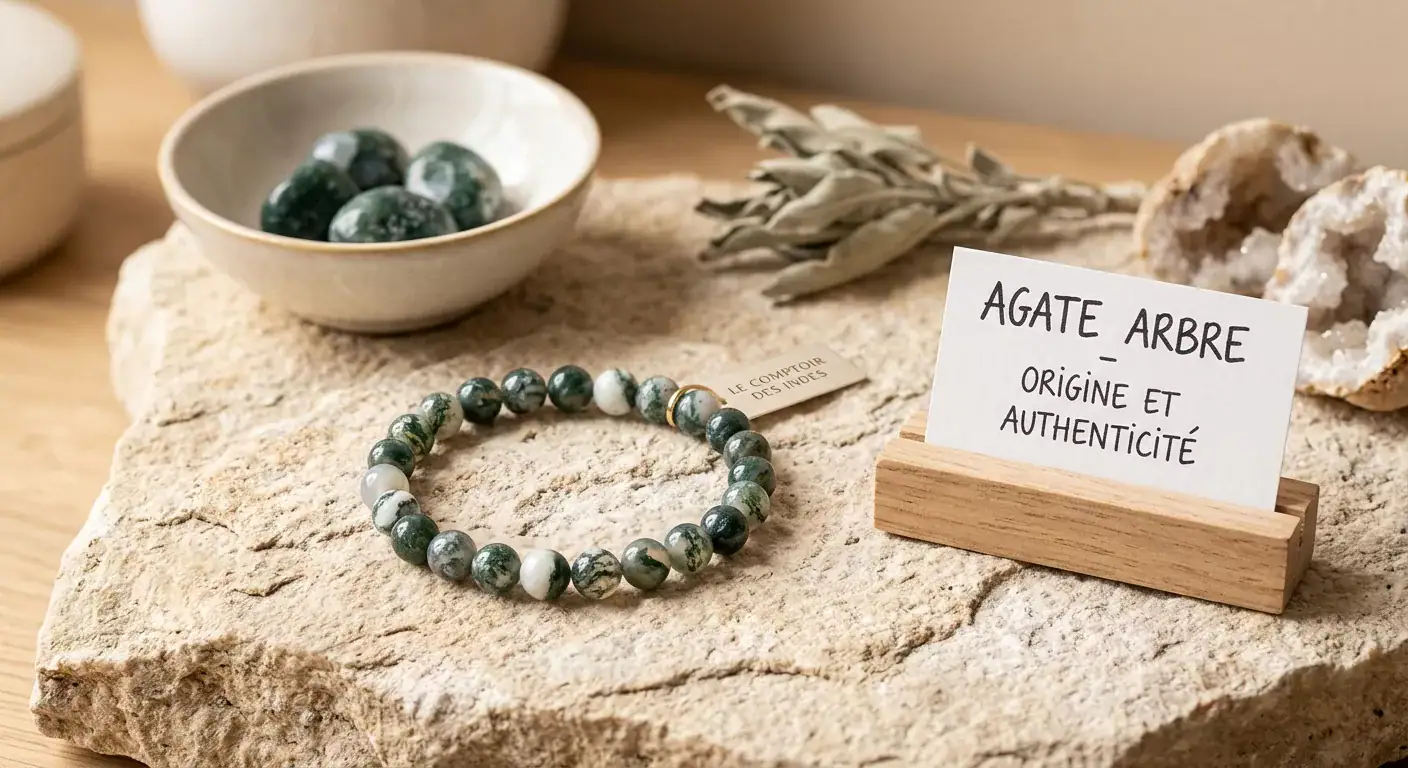 Bracelet Agate Arbre 8mm