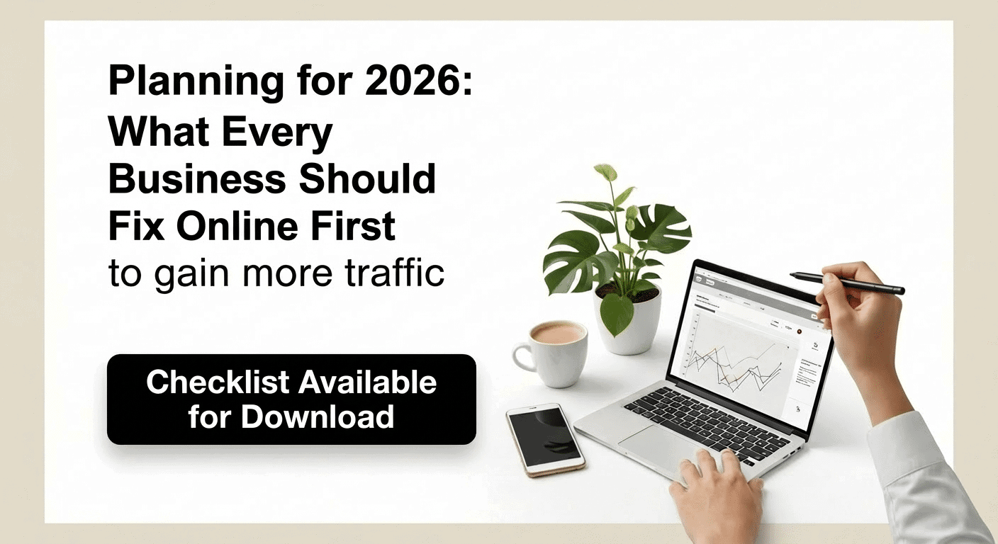 Planning for 2026: Business checklist to fix online for more traffic.
