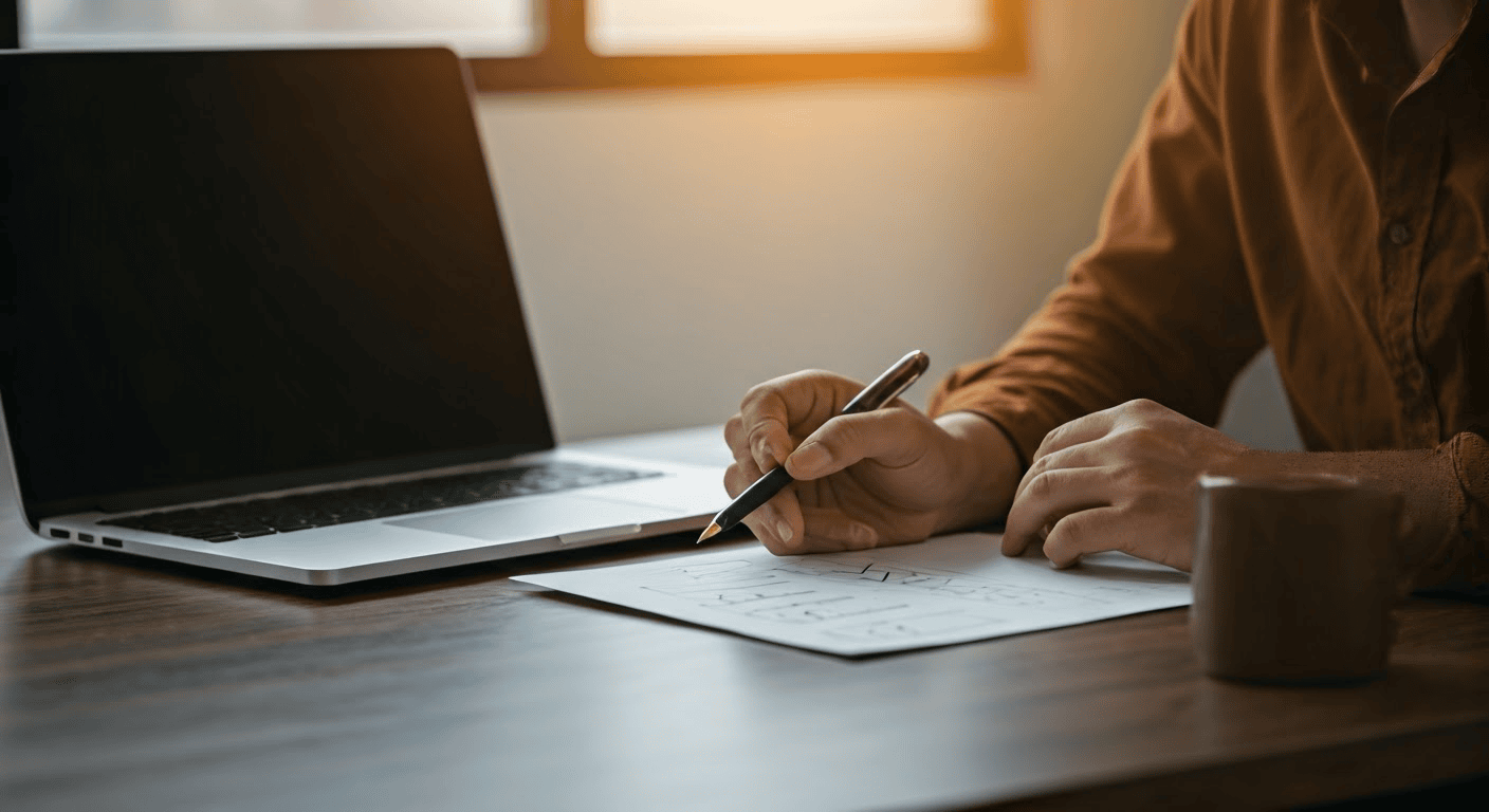 Person organizing last-minute rental process