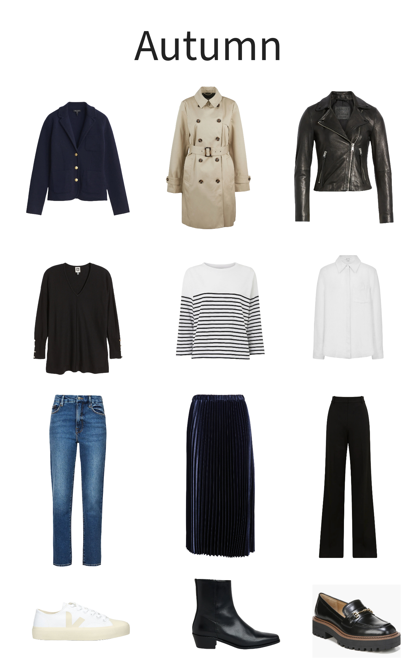 autumn fall mix and match wardrobe