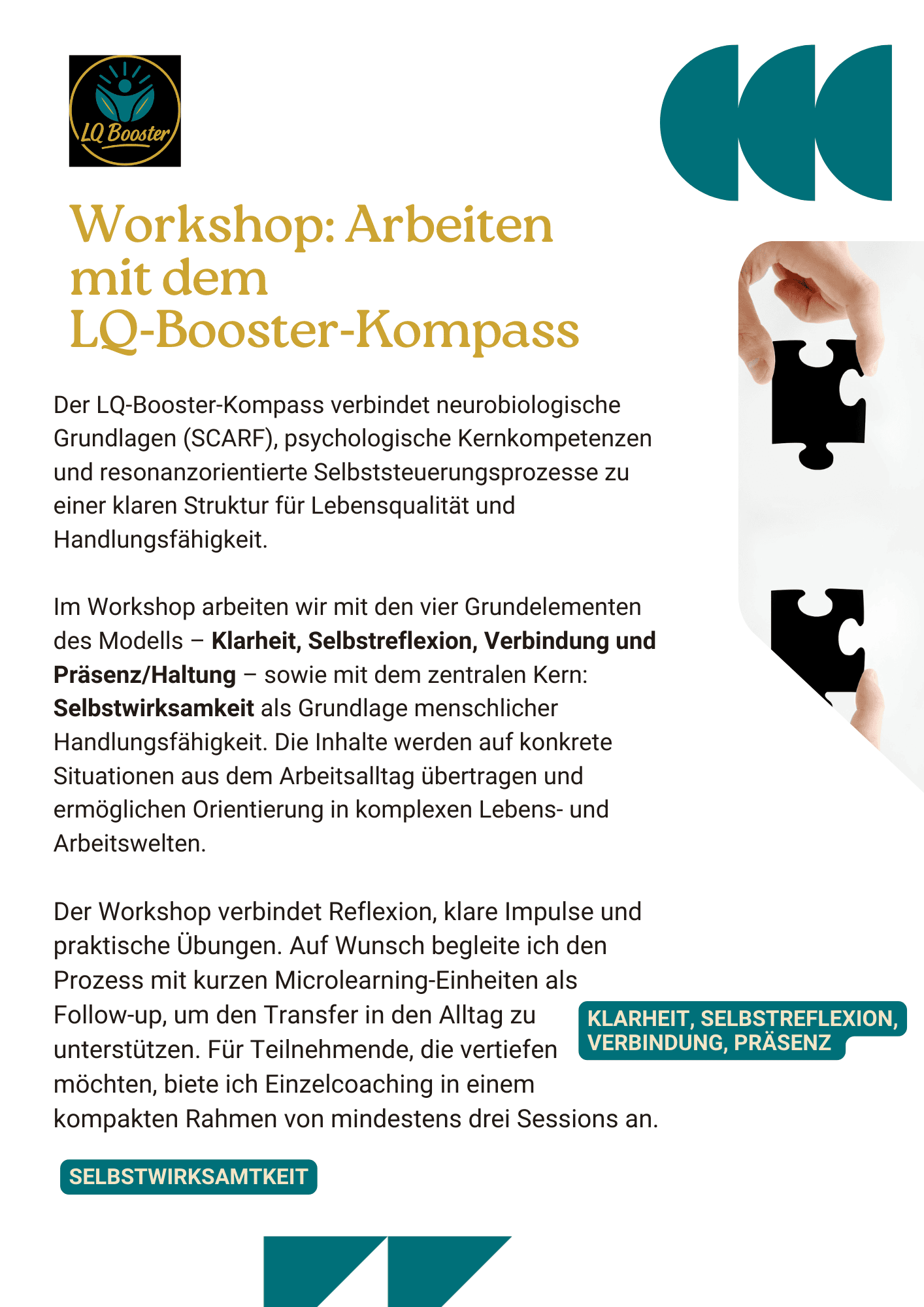 Dunkelblau Blau Modern Workshop Für Führungskräfte Poster