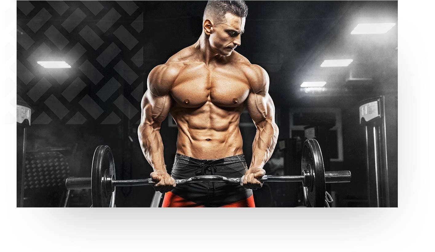 Toned Muscular Man Lifting