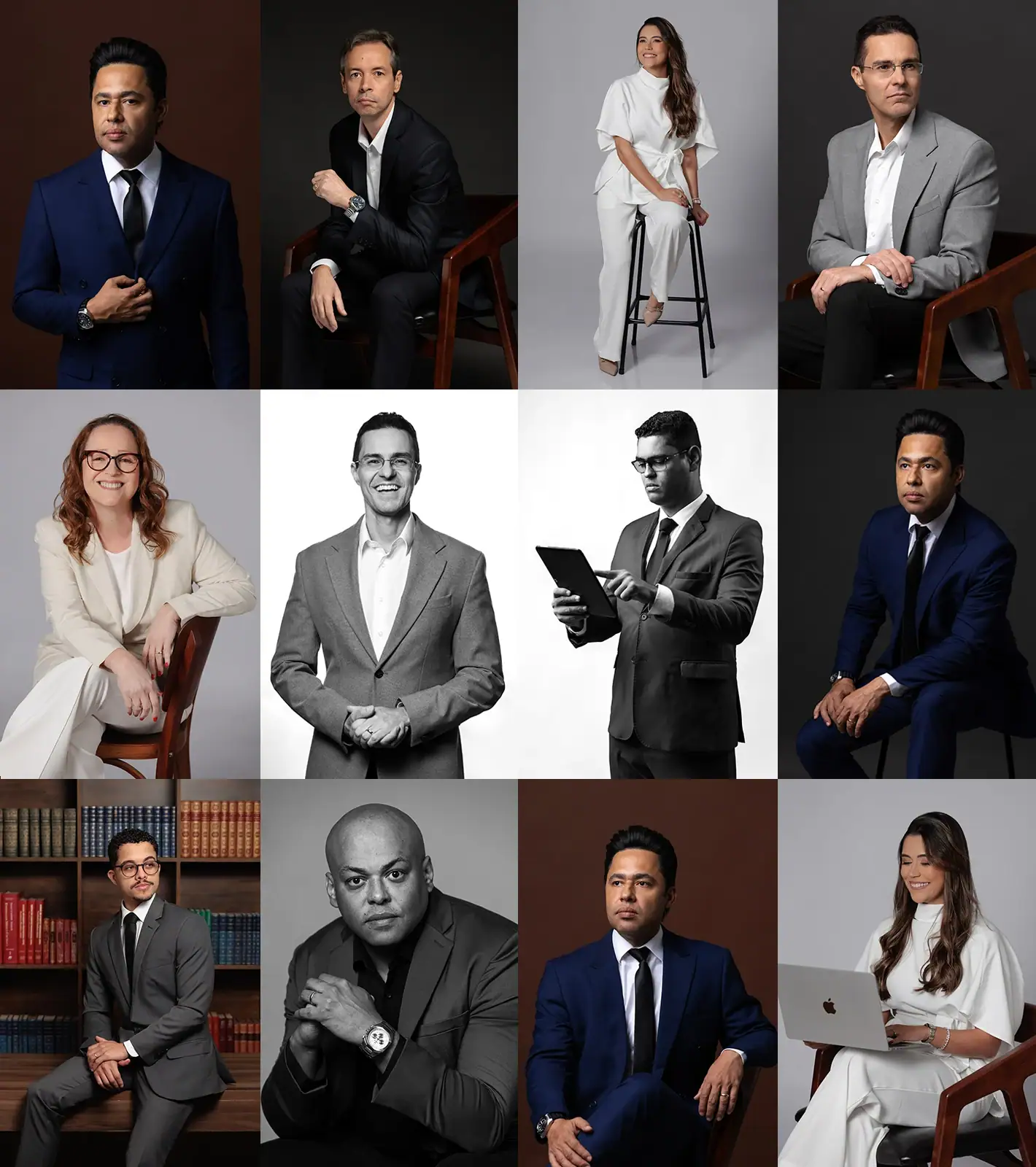 Portfólio de retratos corporativos feitos em estúdio em Belo Horizonte