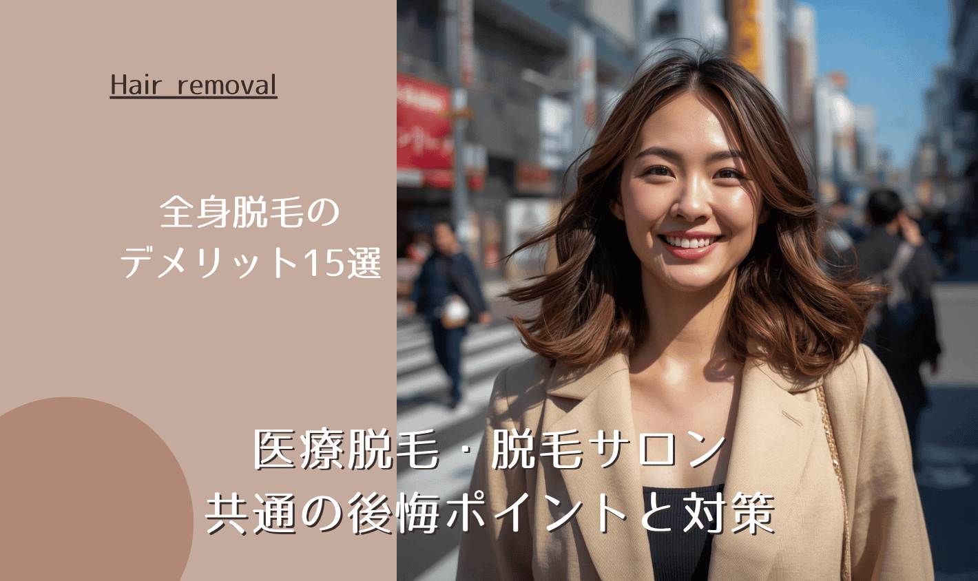 全身脱毛のデメリット15選｜医療脱毛・脱毛サロン共通の後悔ポイントと対策