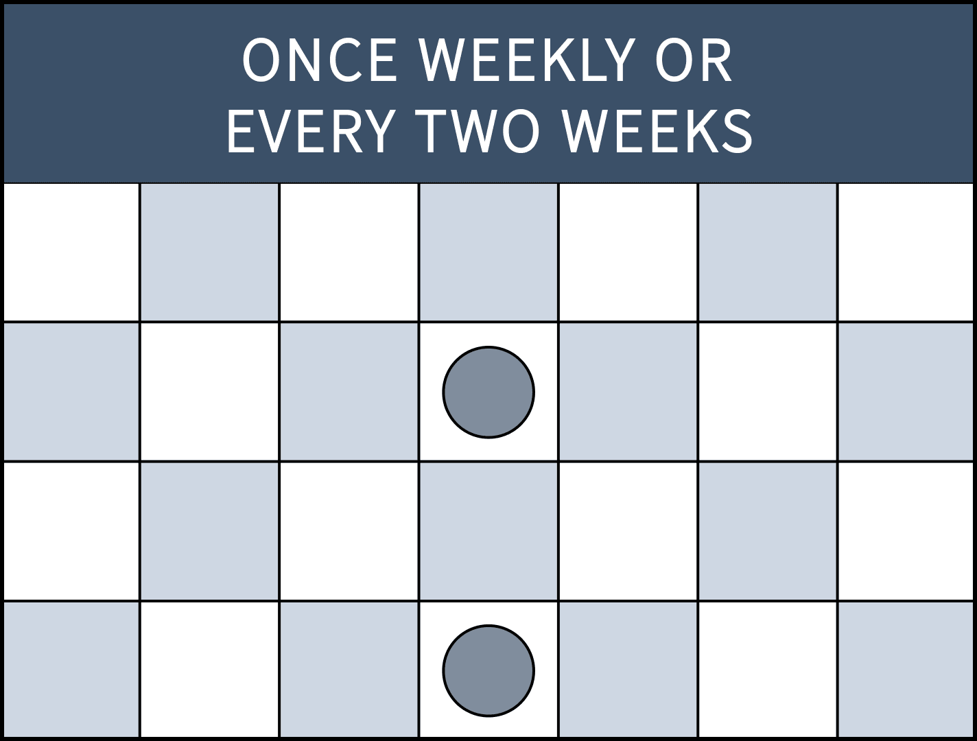 An illustrated calendar showing a bi-weekly spravato treatment scheduled