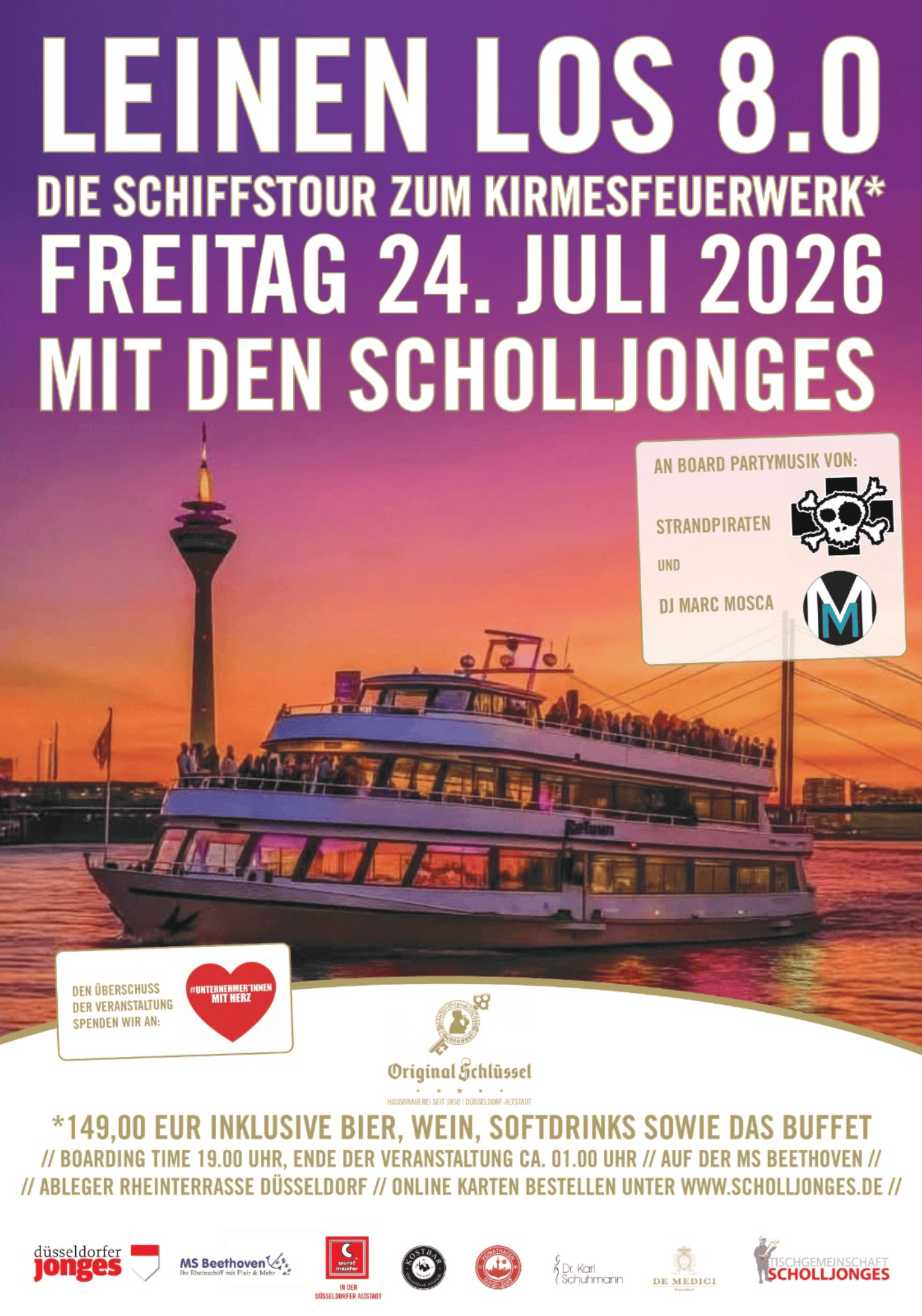 Plakat Leinen Los 8.0 mit den Scholljonges