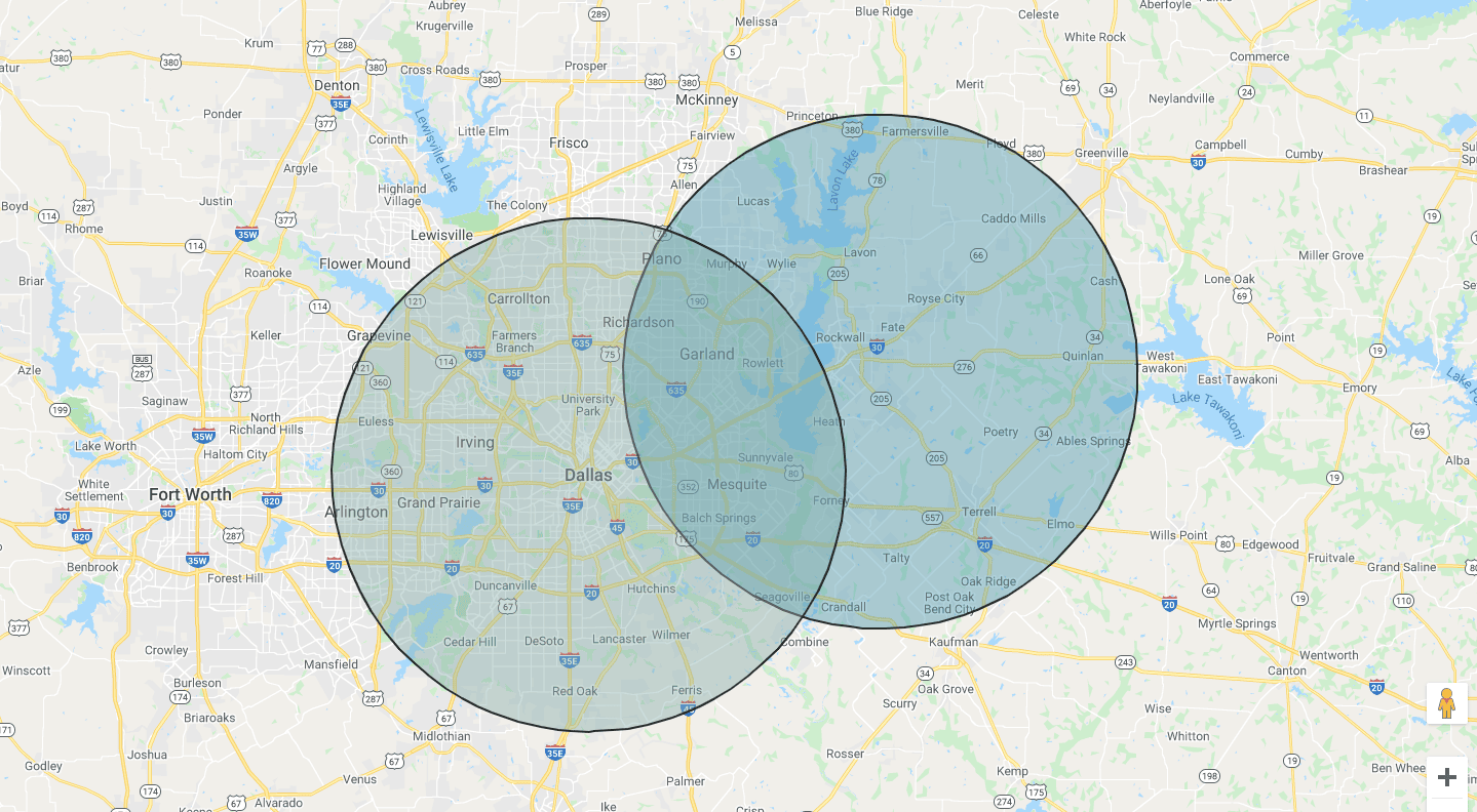 Area we served map