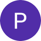 White letter "P" centered on a solid purple circular background.