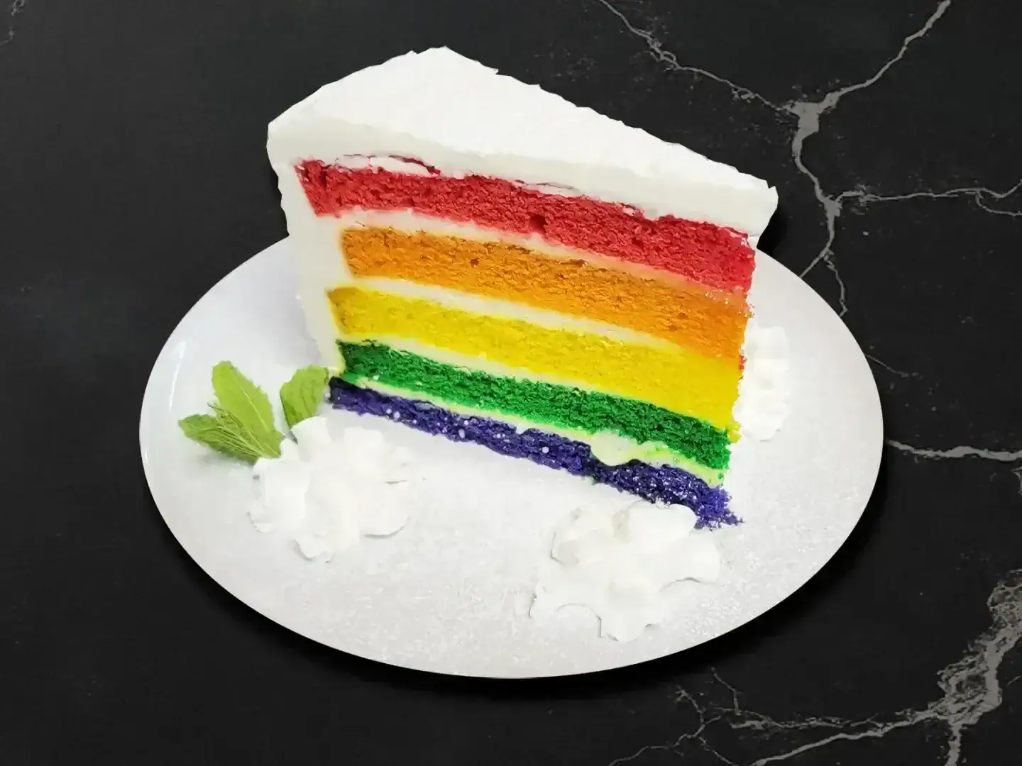 Niji Rainbow Cake Slice at Arcane Maid Café