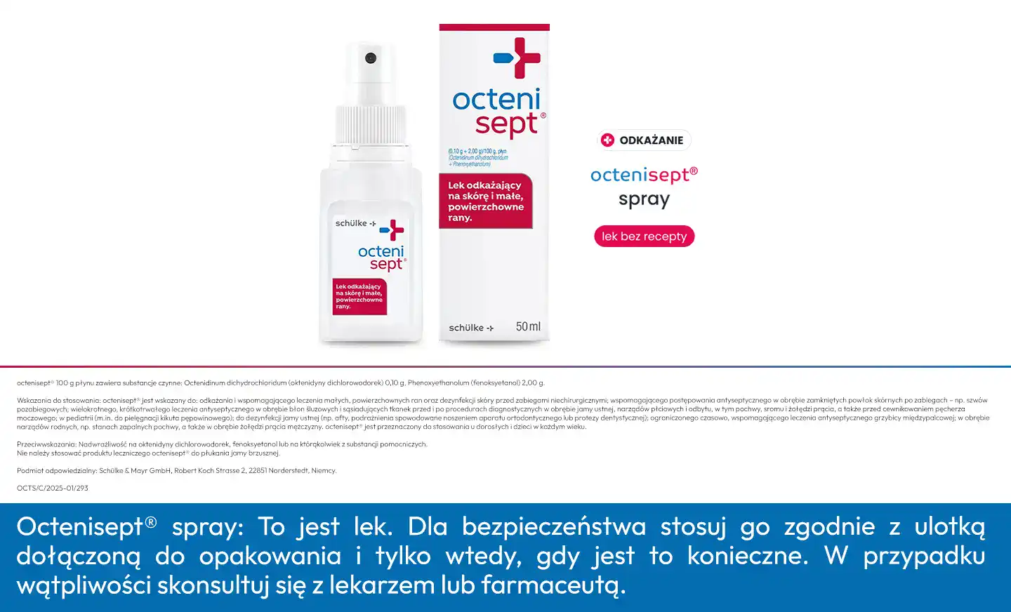 Octenisept Spray - infografika.
