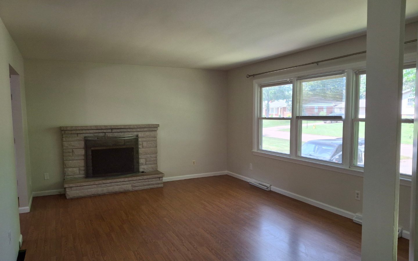 Freshly painted room in increasing the value of a residential property for sale.