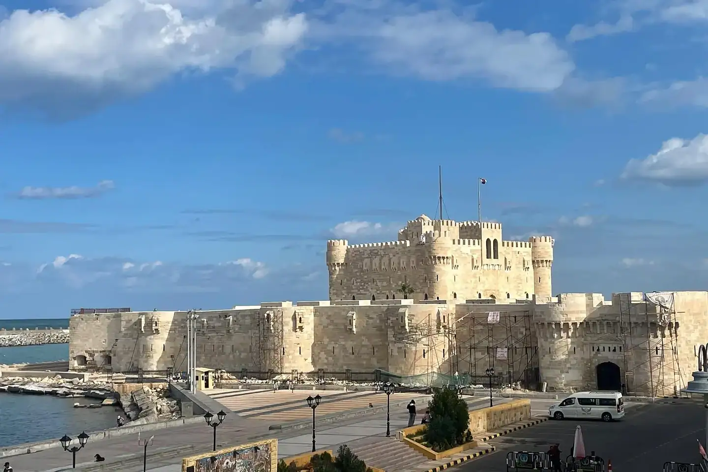 Qaitbay Citadel in Alexandria on the Mediterranean coast