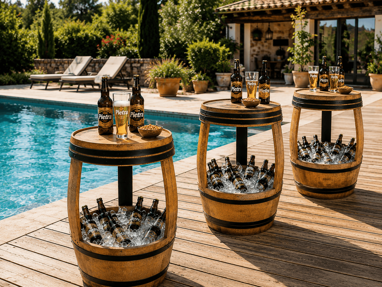 tonneau bar avec bac à glaçons