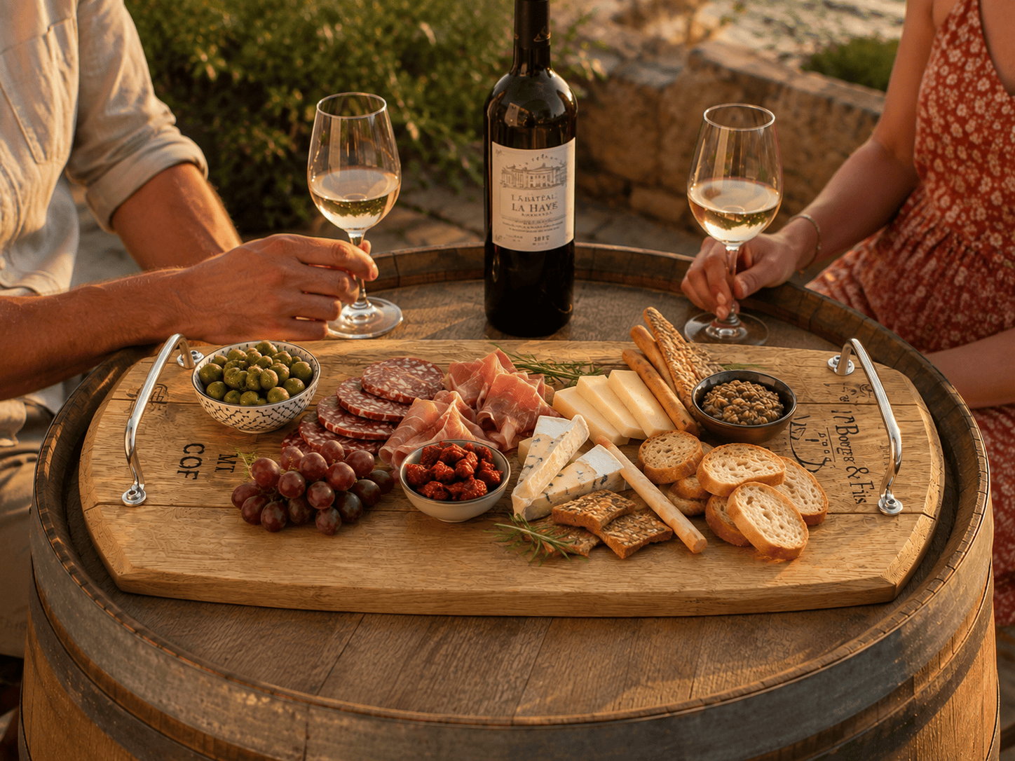 Plateau apéro fond de tonneau