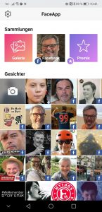 FaceApp findet alle Gesichter, die man auf dem Snartphone gespeichert hat