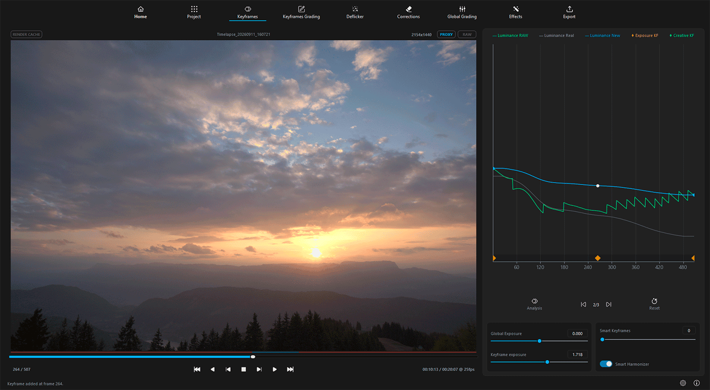 Dynamic keyframe timeline with spline curve interpolation in Lumina