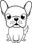 Dog shape example for a PowerPoint colouring page