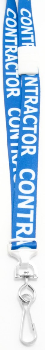 5/8'' Flat UltraWeave ''Contractor'' Lanyard w/ Safety Breakaway & Swivel Hook