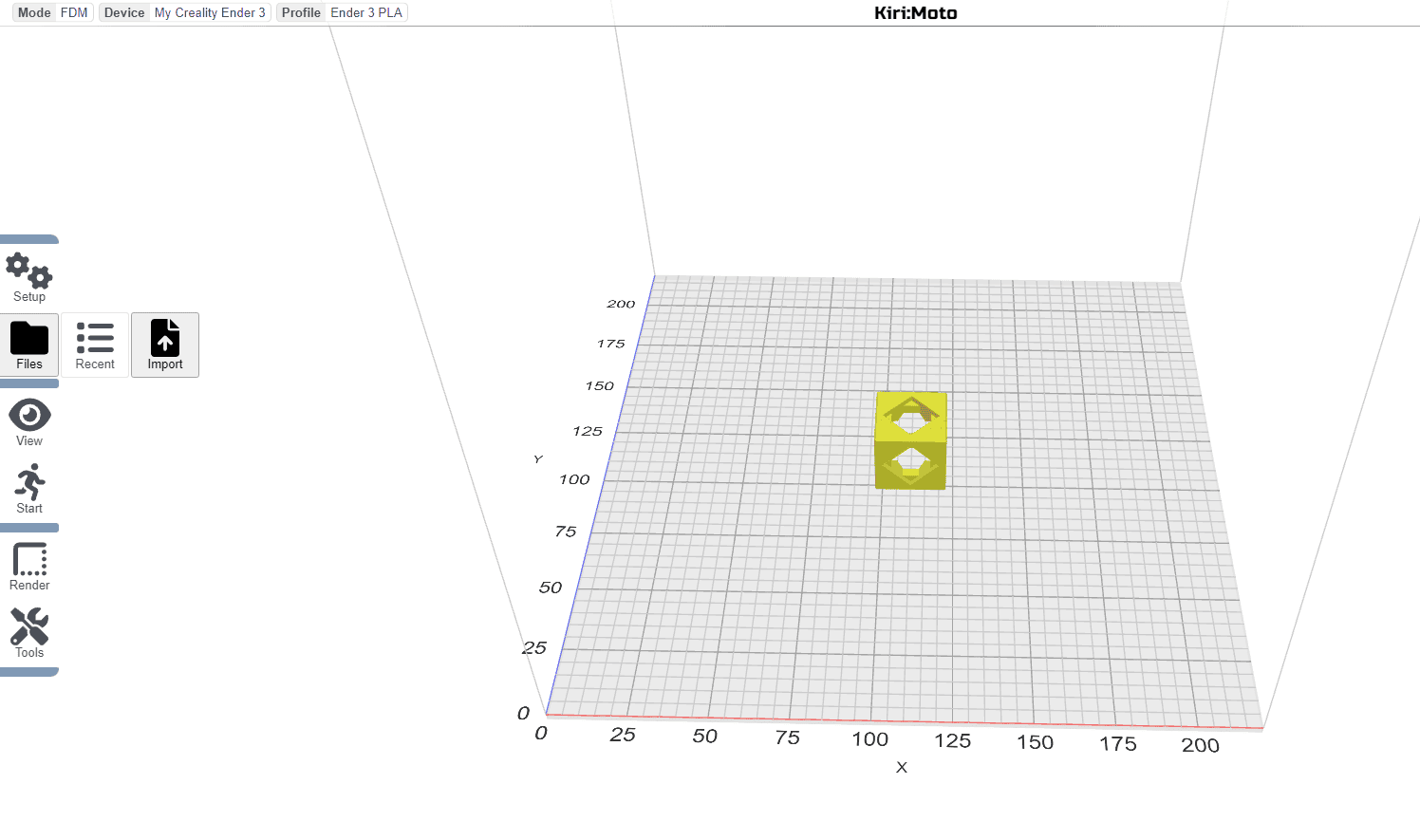 kirimoto importing stl file