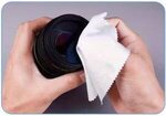 Lens schoonmaakdoek voor digitale camera's en lenzen.