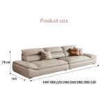 BARCA（バルカ）ソファ｜イタリアンモダン｜ヨットデザイン｜オットマン/120cm/140cm/180cm/220cm/240cm/260cm/280cm/300cm/320cm - Image 4