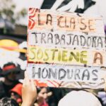 Manifestación del 1 de mayo en Tegucigalpa