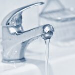 close up water running