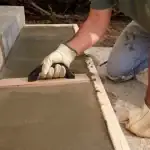 Step-by-step trowel application process for decorative concrete resurfacing