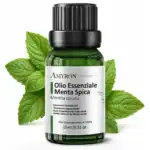 AMYRON olio essenziale Menta Spica 15 ml puro, Mentha spicata con foglie di menta