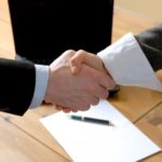 Shaking hands